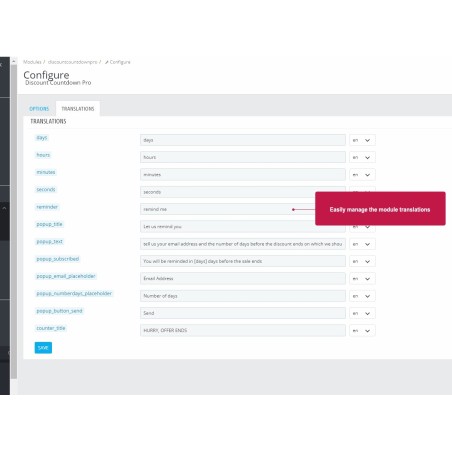 Discount Countdown Pro - Prestashop Module
