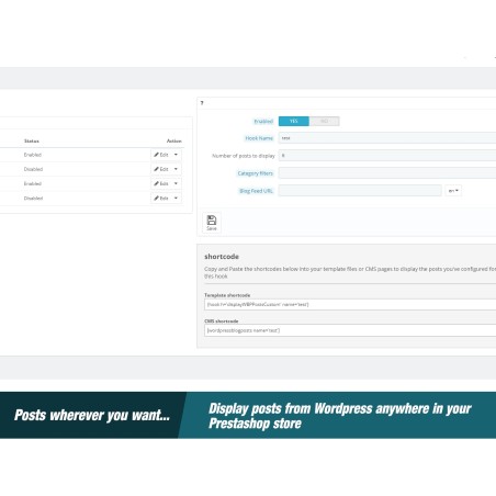 Wordpress Blog Posts - Prestashop Module