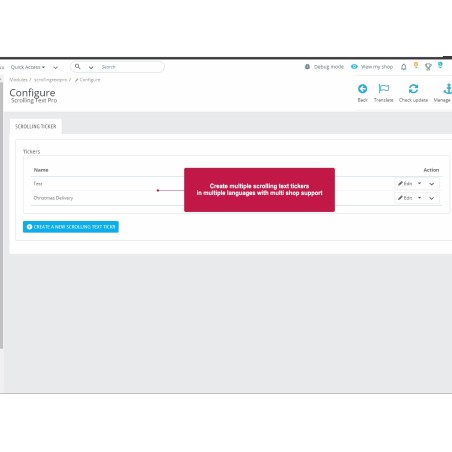 Scrolling Text Pro - Prestashop Module