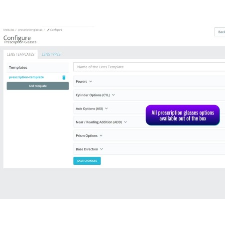 Prescription Glasses - Prestashop Module