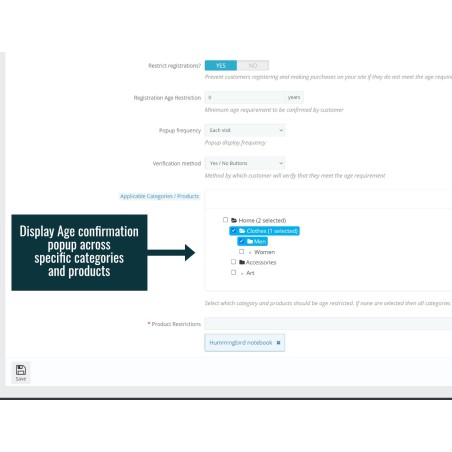 Age Verify - Prestashop Module