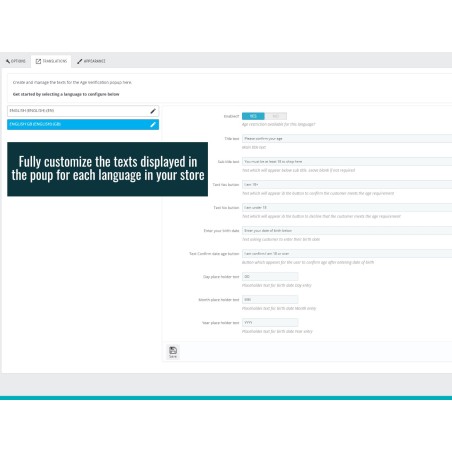 Age Verify - Prestashop Module