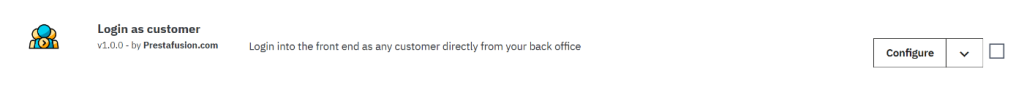Login as Customer module configuration