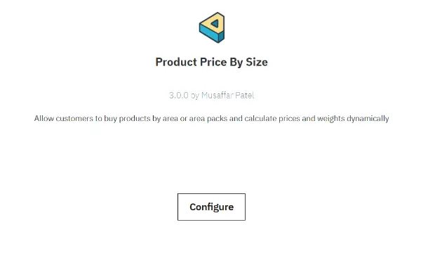 Setting up Price by Size products