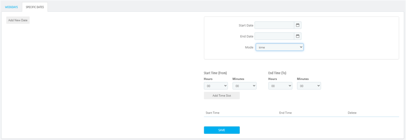 Hide Carriers by Specific date and time