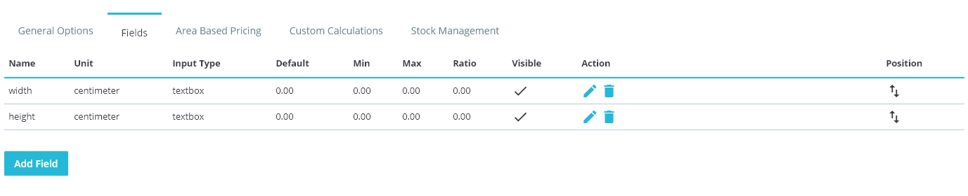 Managing Product fields